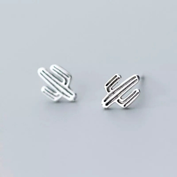 NEW 925 Sterling Silver Cactus Stud🌵 Earrings - Picture 3 of 9